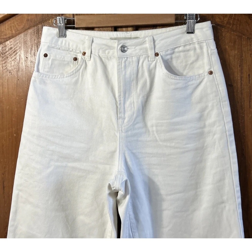 Women's TopShop Moto Wide Leg Crop Jeans Size 30 23" Ins Capris - Picture 2 of 7